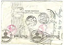 Stempel der Hamburger Straßenbahnpost, rechts