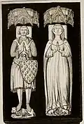 Grabmal für Ludwig, Graf von Évreux und Margarete von Artrois (wohl kurz nach 1319?) (Zeichnung)
