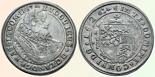 Halber Taler Ludwig V. Landgraf von Hessen-Darmstadt (1626)