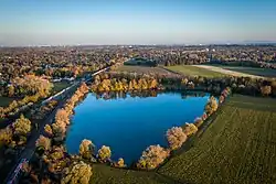 Luftaufnahme Blickrichtung Gröbenzell und Münche