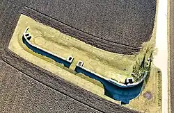 Luftbild der rekonstruierten Prätorialfront (2025)