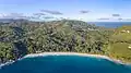 Luftaufnahme des Strands Anse Intendance