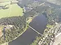 Luftbild Oberer Hausherzberger Teich. Links oben ist der Langer Teich, am unteren Bildrand der Untere Hausherzberger Teich