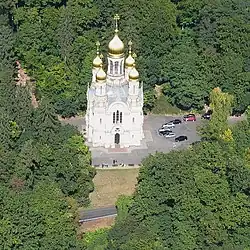 Luftbild Russisch-Orthodoxe Kirche der heiligen Elisabeth
