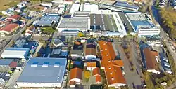 Luftbild vom Hauptsitz der NAF Neunkirchener Achsenfabrik AG in 2022