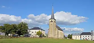 Ortsmitte mit Pfarrkirche St. Blasius
