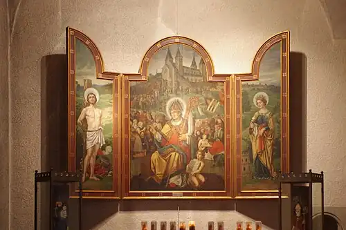Willibrord-Flügelaltarbild in der Basilika