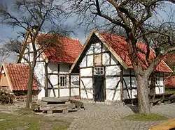Fachwerkgebäude an der Windmühle Südhemmern