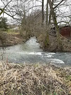 Die Mündung des Vöhlerbachs in den Kallenbach