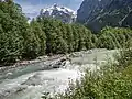 Mündung der Weissen Lütschine in die Schwarze Lütschine bei Grindelwald