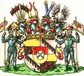 Wappen der Grafen zu Münster-Ledenburg, Freiherren von Grothaus, Herren auf Derneburg, Erblandmarschalle des Königreichs (bzw. der Provinz) Hannover