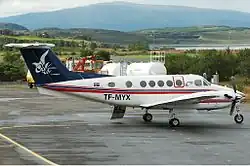 Ehemalige Beechcraft Super King Air B200 der Mýflug Air