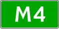 Nummerierung der Fernstraße M4 als Autobahn