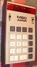 MBO mit LED-Anzeige (ca. 1972), einer der ersten Taschenrechner westdeutscher Produktion