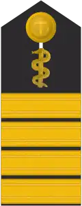 Schulterklappe für Marineuniformträger (Humanmediziner).