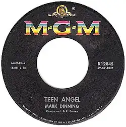 Mark Dinning – Teen Angel