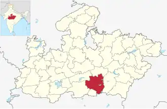 Lagekarte des Distrikts