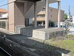 Überrest eines früheren Bahnsteigs