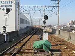 Abstellgleis auf Viadukt