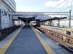 Ansicht der Bahnsteige