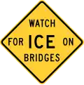 Achten auf Eis auf Brücken (Indiana)