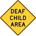 Zeichen NYW7-6 Schwerhörige Kinder Zone (Bundesstaat New York)
