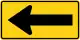 Zeichen W1-6L Pfeil (links)