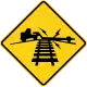 Zeichen W10-5 Bahnübergang mit geringer Bodenfreiheit.