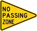 No passing Zone: Überholverbot