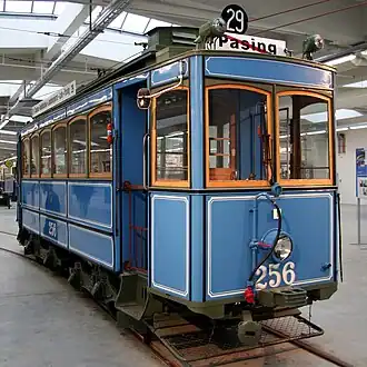 Triebwagen 256 des Typs A im MVG Museum