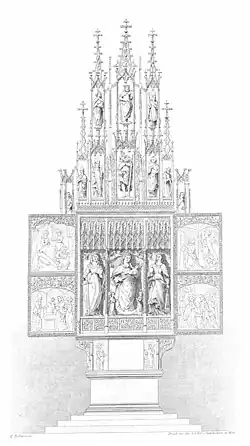 Hallstätter Marienaltar 1510, Holzschnitt 1858