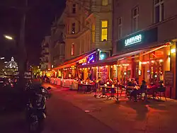 Maaßenstraße bei Nacht