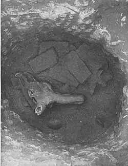 Das freigelegte Gründungsdepot