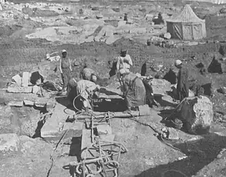 Ausräumung des Grabschachtes der Mastaba des Nacht