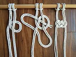 Auf halben Knoten basiert auch der Josefinenknoten.