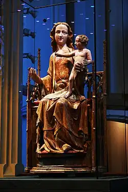 Madonna aus der ehemaligen Dietkirche in Bonn, um 1350