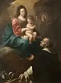 Rosenkranzmadonna mit dem Hl. Domini­kus, um 1675–80, Privatsammlung