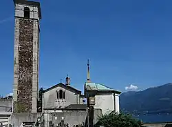 Kirche Madonna di Ponte mit Blick auf den Lago Maggiore