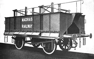 Schotterwagen der Madras Railway, 1905