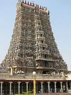 Südgopuram des Minakshi-Tempels in Madurai