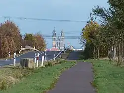 Blick von der L49 (aus Niedern­dodeleben) vor der Autobahn A14