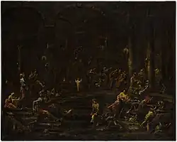 Spieler, Soldaten und Vagabunden, Öl auf Leinwand, 118,7 × 149,6 cm, Staatsgalerie Stuttgart