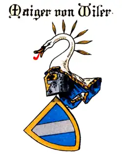 Wappen des Henmann Maiger von Wiler, sonst Meyer von Weiler genannt