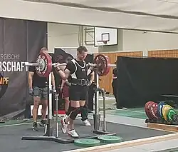 Maik Klingert bei den Landesmeisterschaft im Kraftdreikampf, Karlsruhe 2022