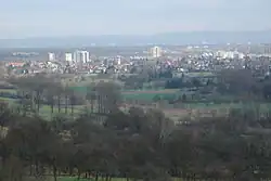 Blick vom Berger Hang auf Maintal-Bischofsheim