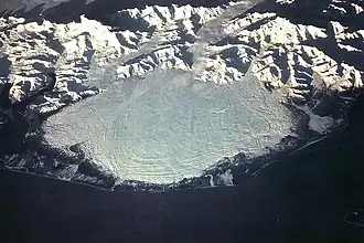 Der Malaspinagletscher aus dem Weltraum gesehen (1994)