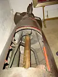 Inneres eines Torpedos: in der Mitte der Tunnel für die Antriebswelle