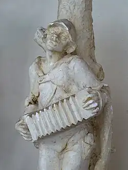 Detail des Accordeonspielers.