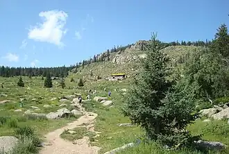 Südhang Bogd Khan Uul mit Kloster Mandschir Chiid