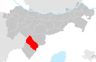 Lage der Gemeinde Mannersdorf am Leithagebirge im Bezirk Bruck an der Leitha (anklickbare Karte)